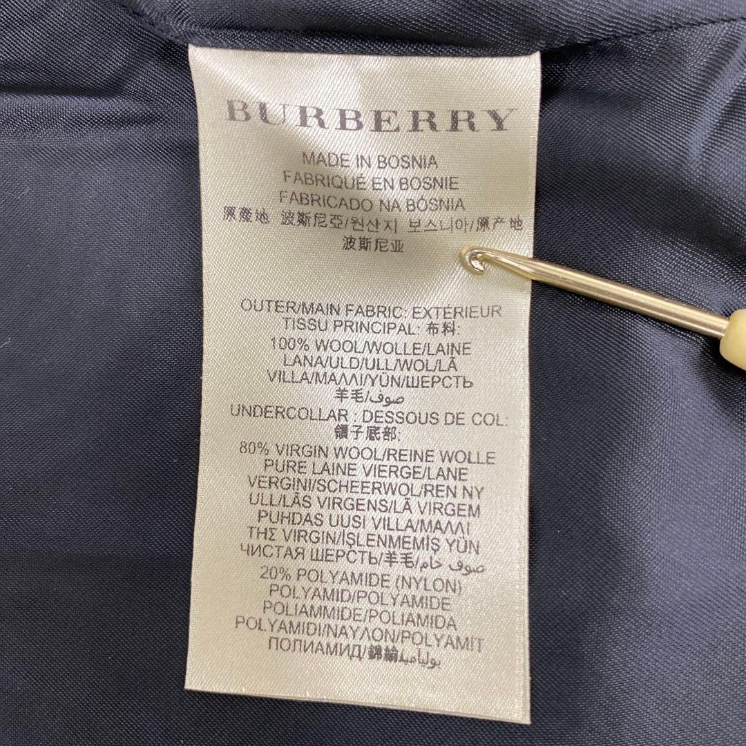 K59＊ BURBERRY BRIT チェック柄 ウールコート サイズITA38