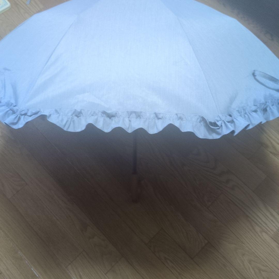 サンバリア 折りたたみ日傘 ２段折 フリル / フロストブルー