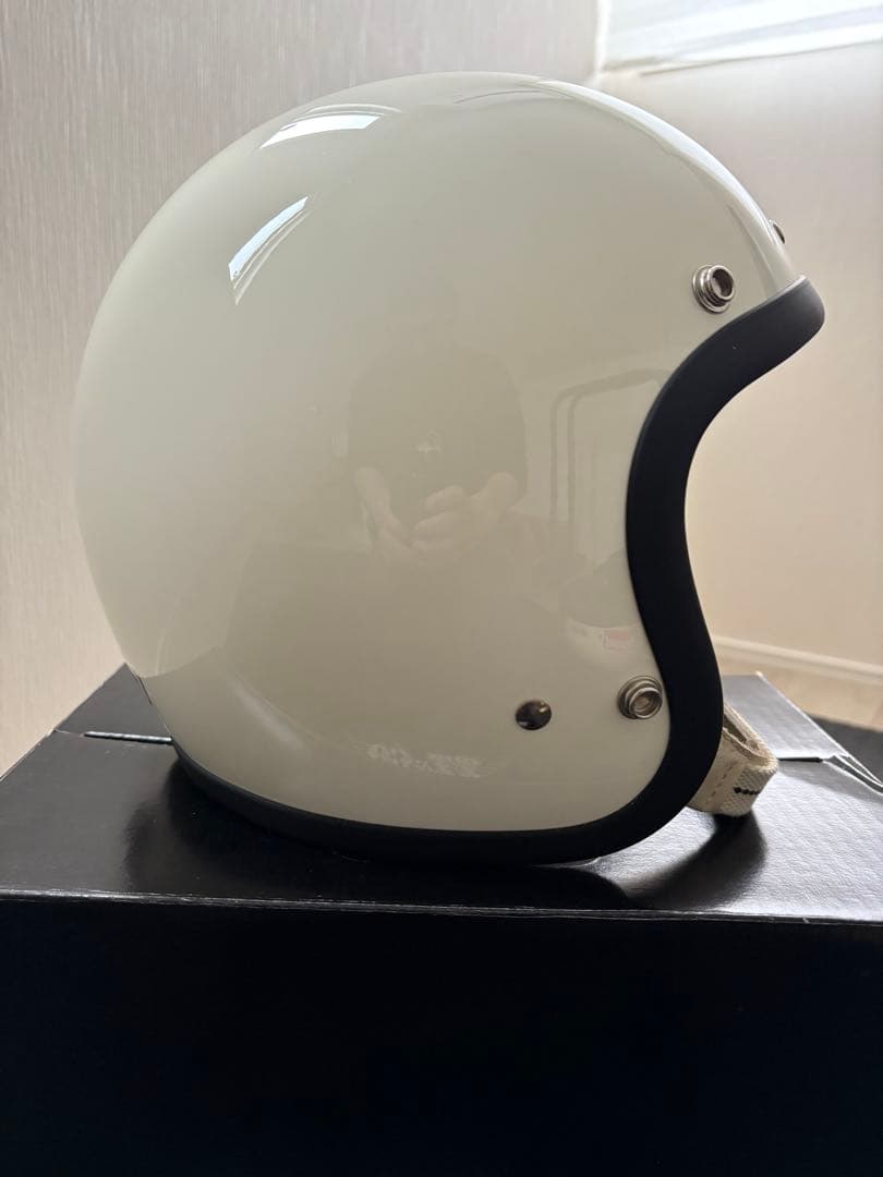 TT&CO スーパーマグナム ジェットヘルメット ダブルストラップ アイボリー