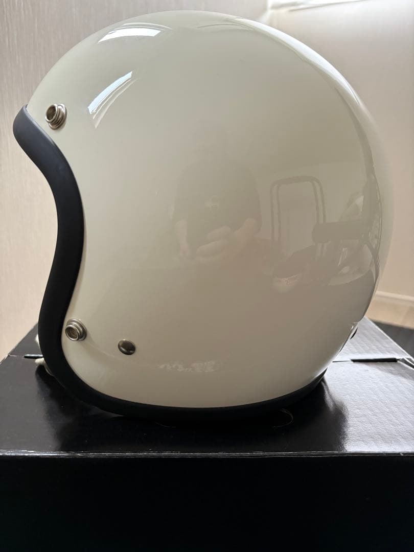 TT&CO スーパーマグナム ジェットヘルメット ダブルストラップ アイボリー