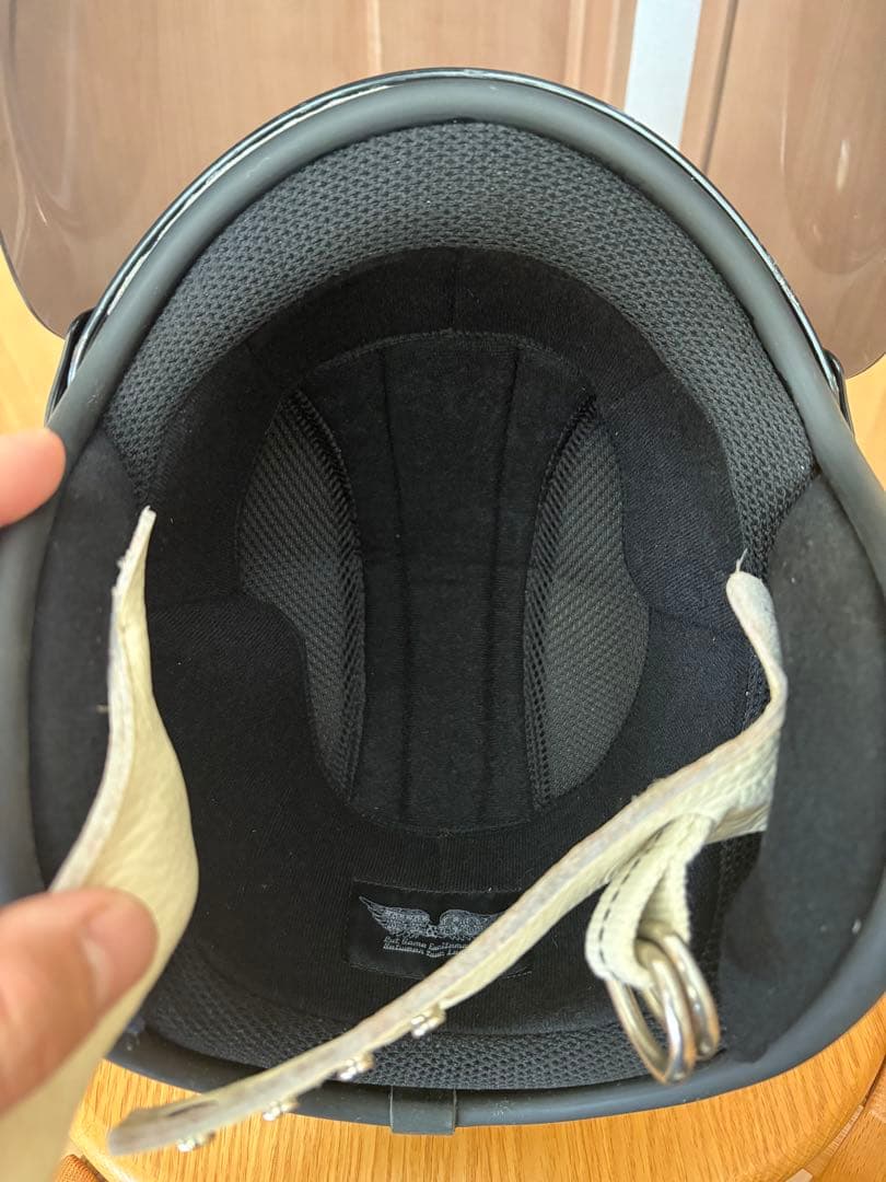 TT&CO スーパーマグナム ジェットヘルメット ダブルストラップ アイボリー