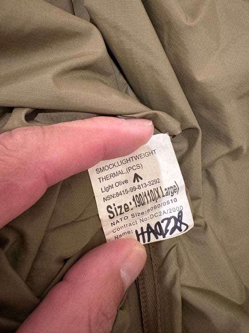 実物 USED イギリス軍 PCS THERMAL スモックパーカー XL