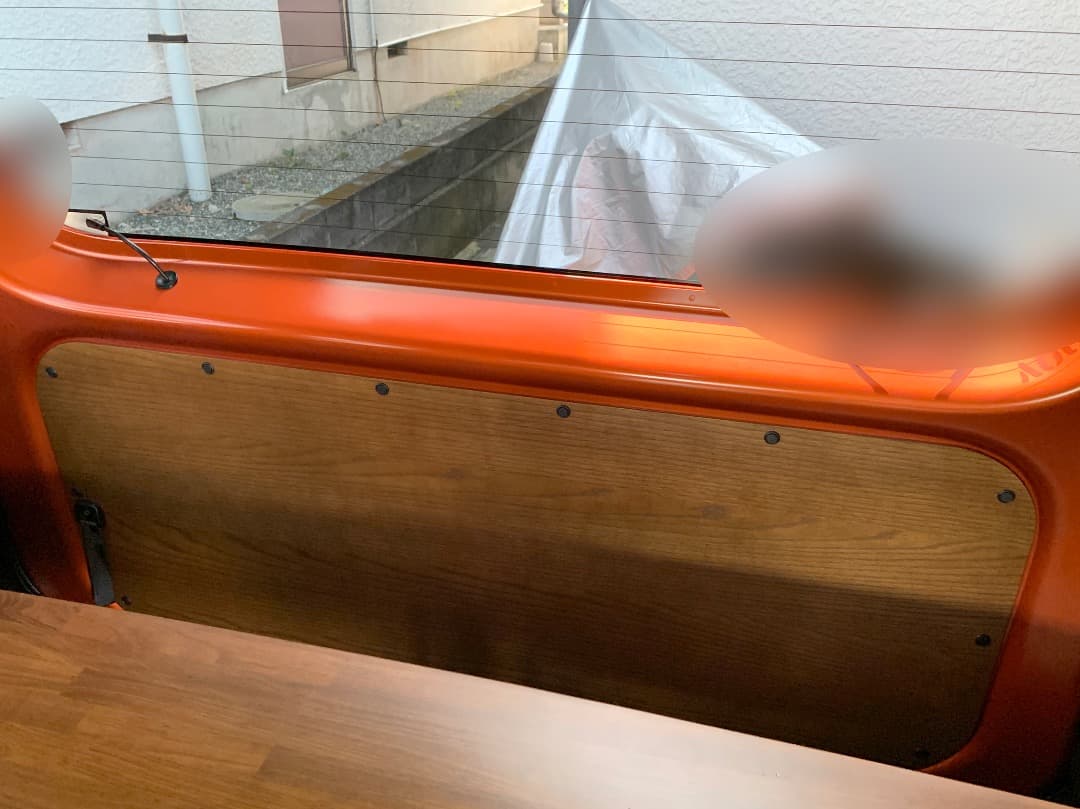 S700系 ダイハツ アトレー・木目調リヤゲートパネル（マホガニー）中古美品