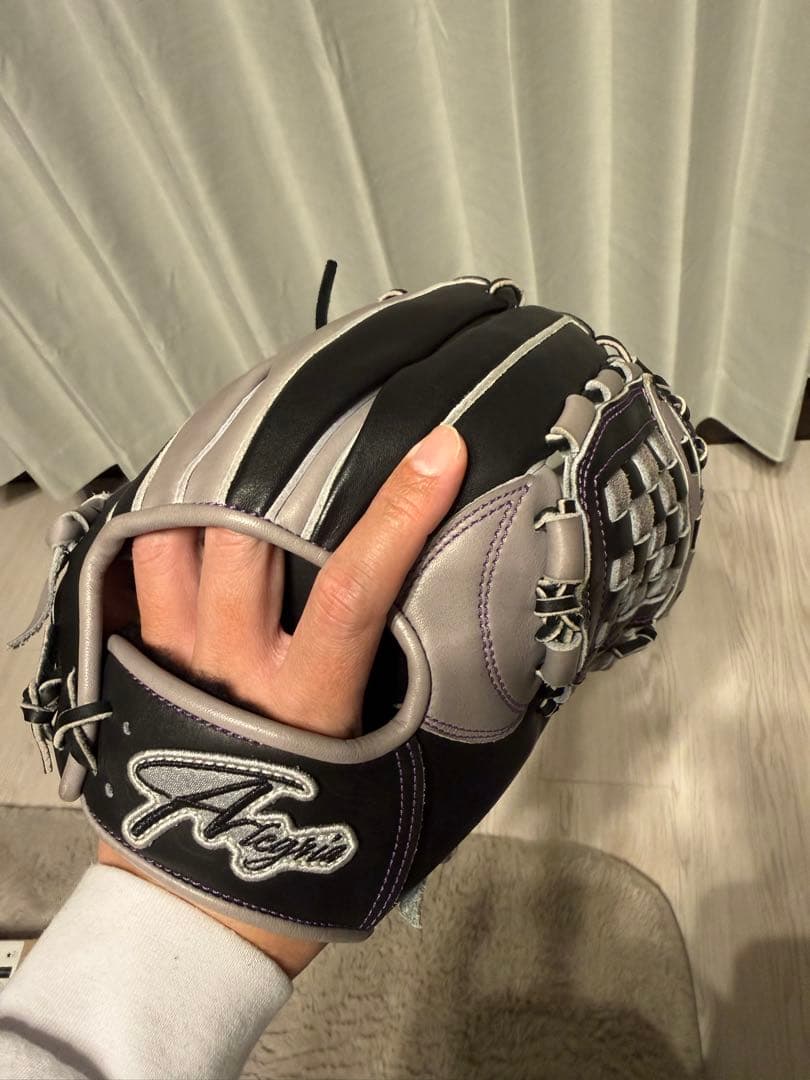 Alegria 軟式グローブ 黒/灰色