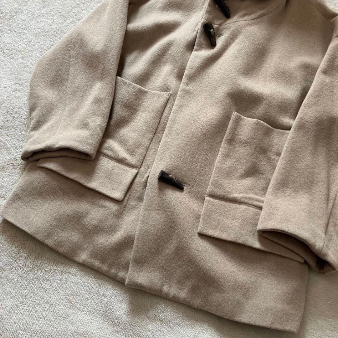 Edwina Horl カシミヤ混 ショートダッフルコート ベージュ