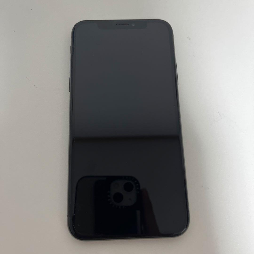 iPhone X スペースグレー　64GB 最大容量74% SIMフリー