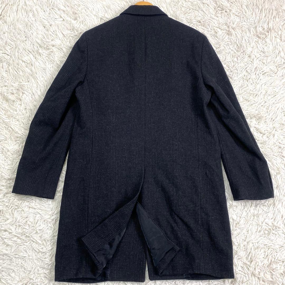 ブルックスブラザーズ✨チェスターコート グレンチェック 比翼 ダークグレー　M