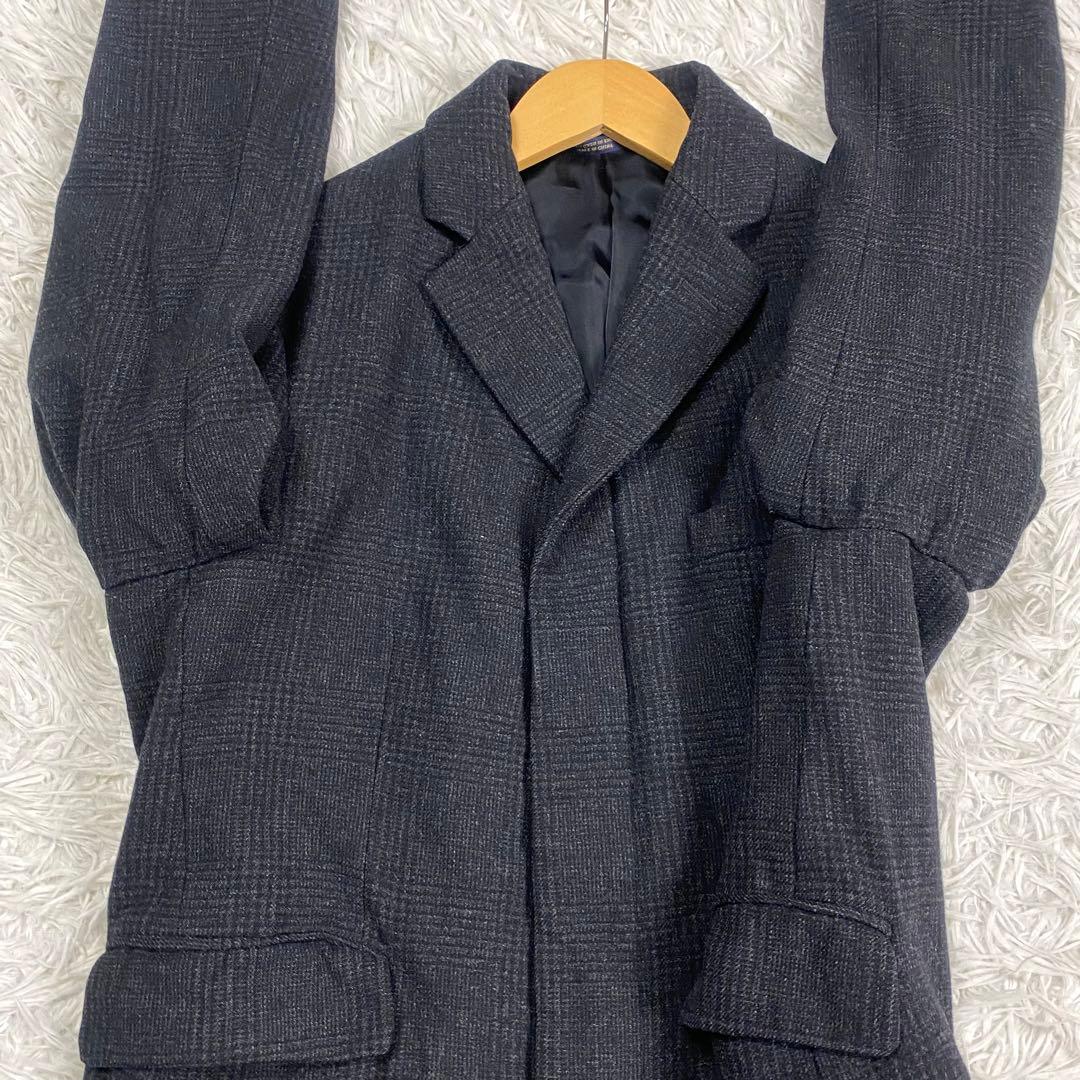 ブルックスブラザーズ✨チェスターコート グレンチェック 比翼 ダークグレー　M