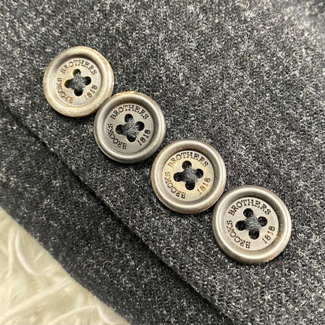 ブルックスブラザーズ✨チェスターコート グレンチェック 比翼 ダークグレー　M