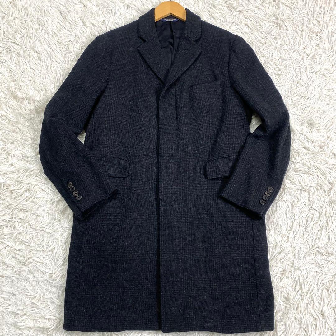 ブルックスブラザーズ✨チェスターコート グレンチェック 比翼 ダークグレー　M