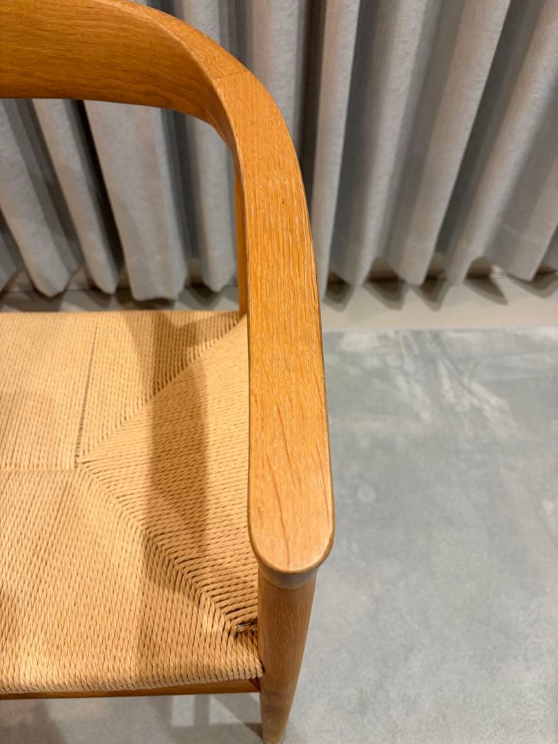 無印良品　ペーパーコードアームチェア　オーク材