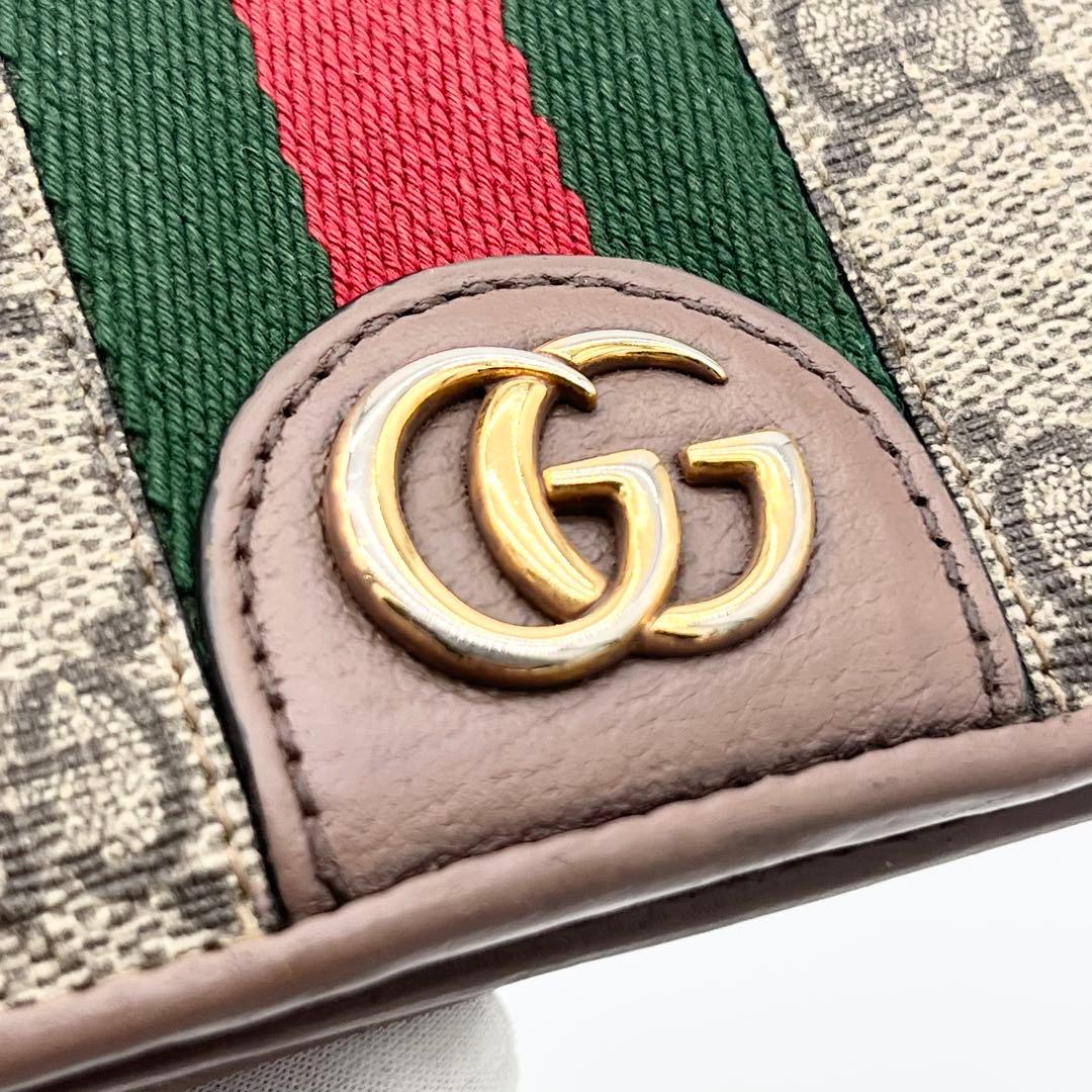 【希少】GUCCI ディズニー　二つ折り財布　3匹の子豚　シェリーライン　GG柄