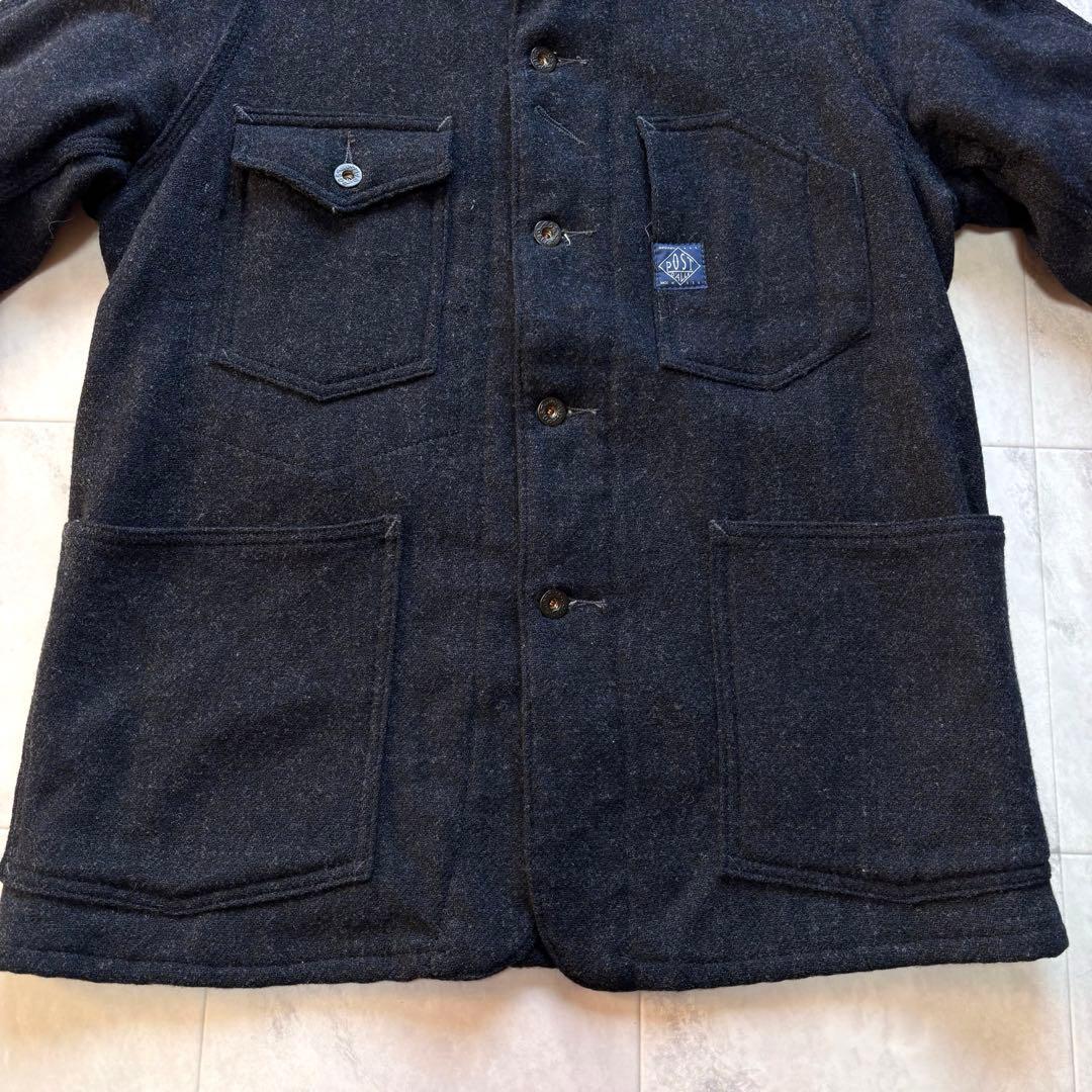 【USA製】ポストオーバーオールズ エンジニアジャケット ウール チンスト M