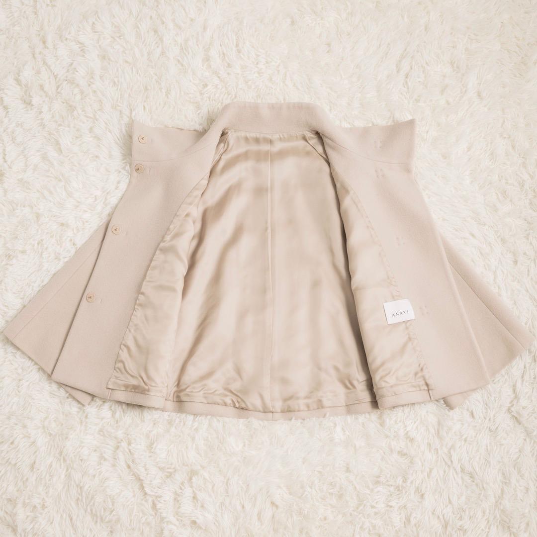 ANAYI アナイ ラムウールショートコート 38