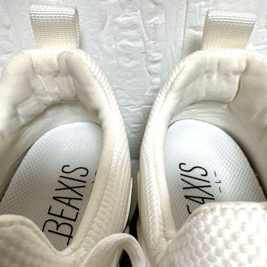 ☆極美品☆ BEAXIS ビーアクシス バランスコア スニーカー ホワイト L