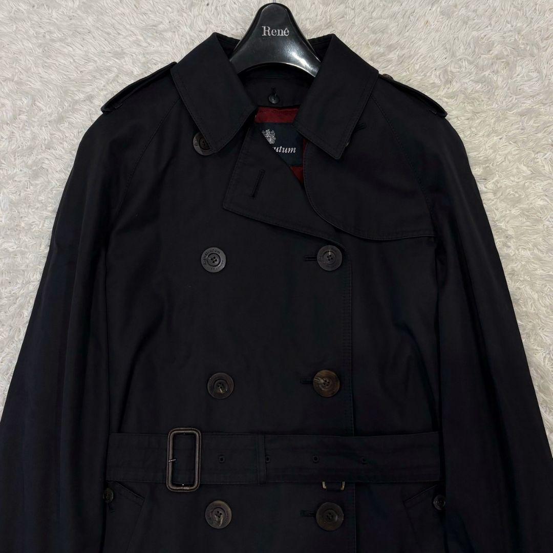 アクアスキュータム トレンチコート ライナー ブラック 2XL コットン ロング