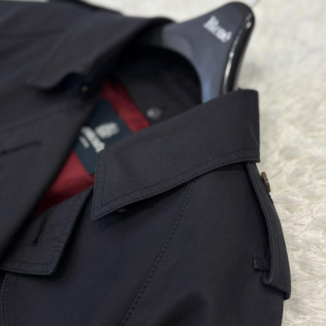 アクアスキュータム トレンチコート ライナー ブラック 2XL コットン ロング