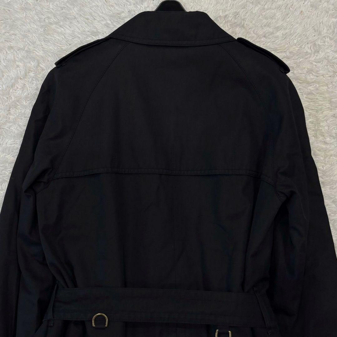 アクアスキュータム トレンチコート ライナー ブラック 2XL コットン ロング