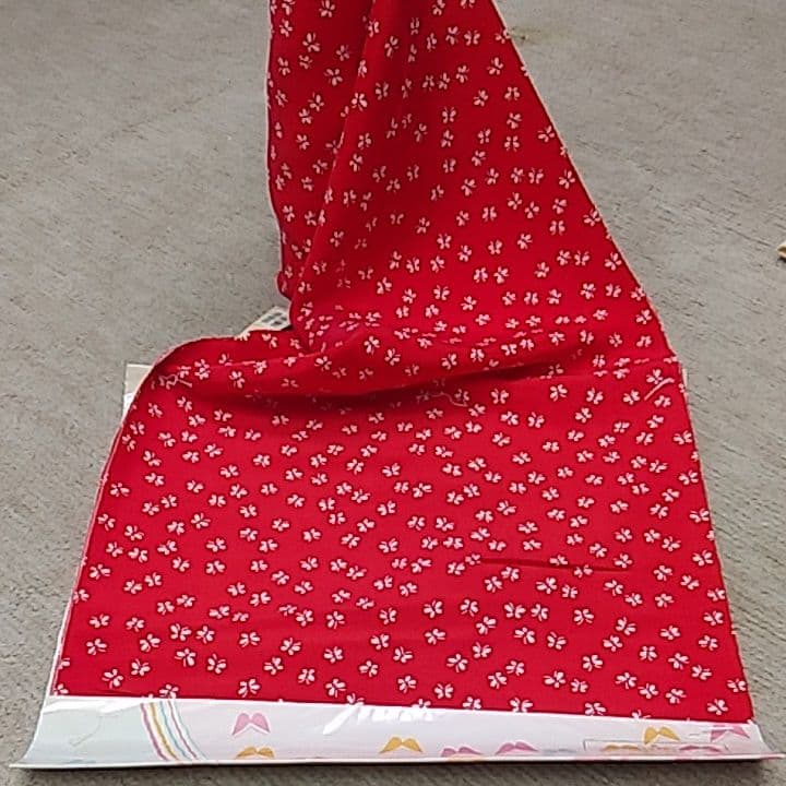 緋1新品、未使用、正絹緋色の長襦袢、反物、特別年末値下げ！