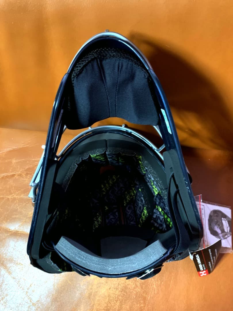 新品☆アメリカ国内限定☆UAマスク＋adidasプロテクター・レガース★紺