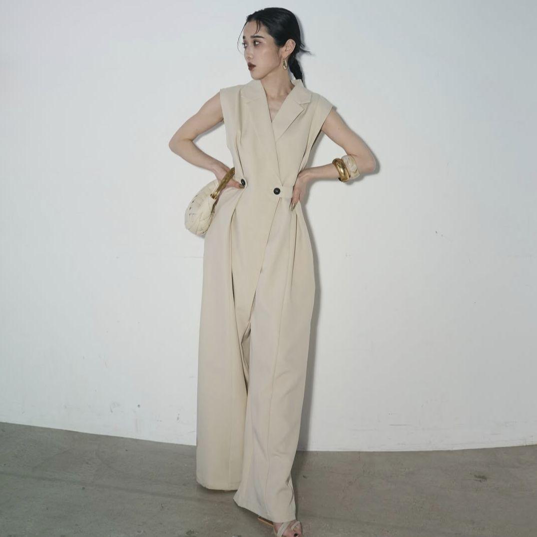 AUBREY ノースリーブジャケットロンパース Andrea&co アイボリー