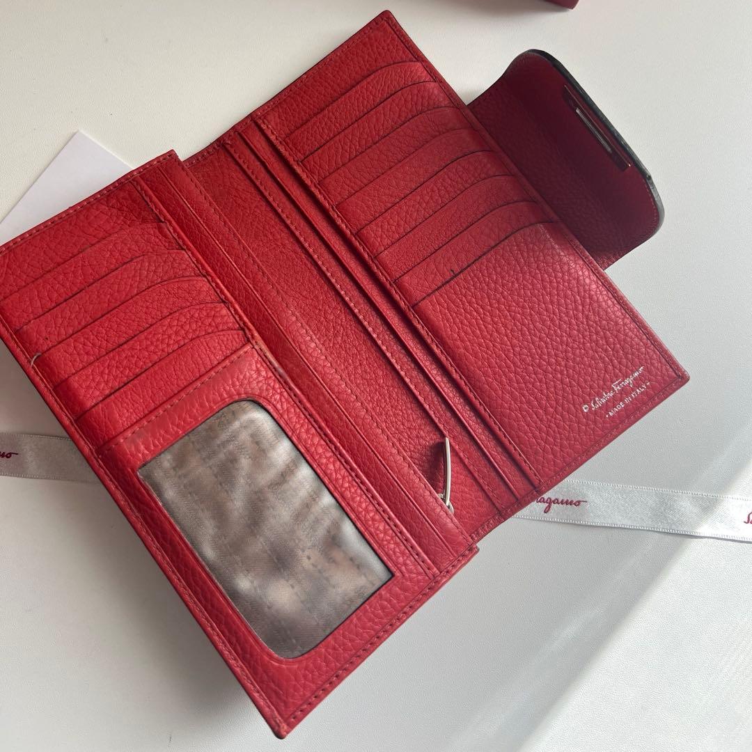12 極上美品 Ferragamo サルバトーレフェラガモ 2つ折り 長財布