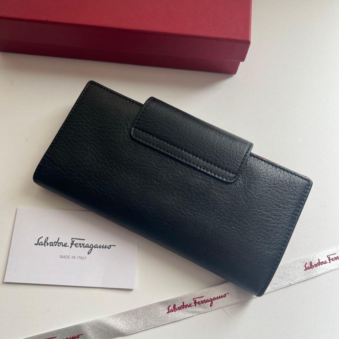 12 極上美品 Ferragamo サルバトーレフェラガモ 2つ折り 長財布
