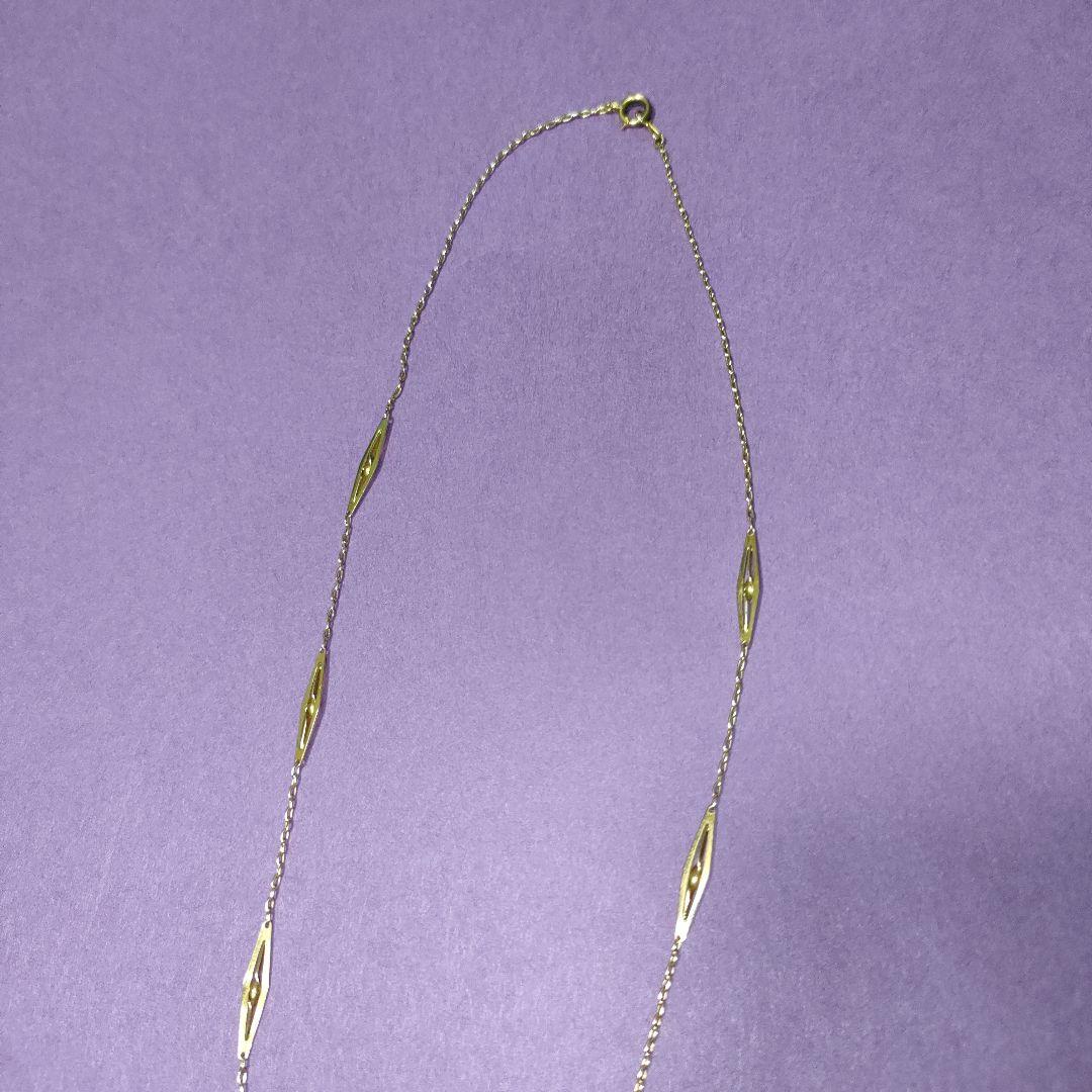 ゴールド　ネックレス　チェーンと装飾付き　刻印無し　２．２g