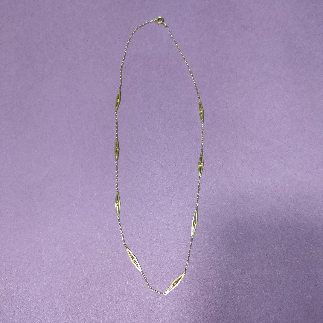 ゴールド　ネックレス　チェーンと装飾付き　刻印無し　２．２g