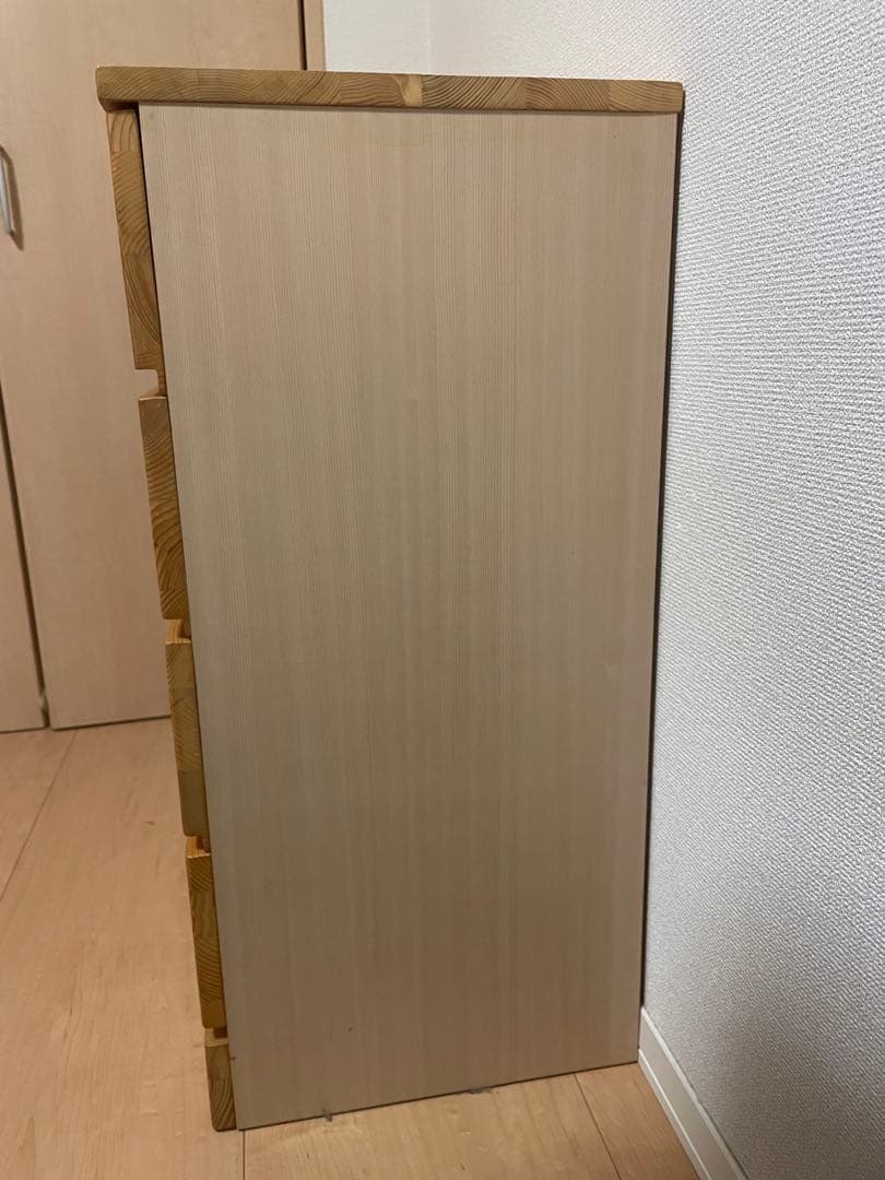 【送料込み】無印良品　パイン材　4段タンス