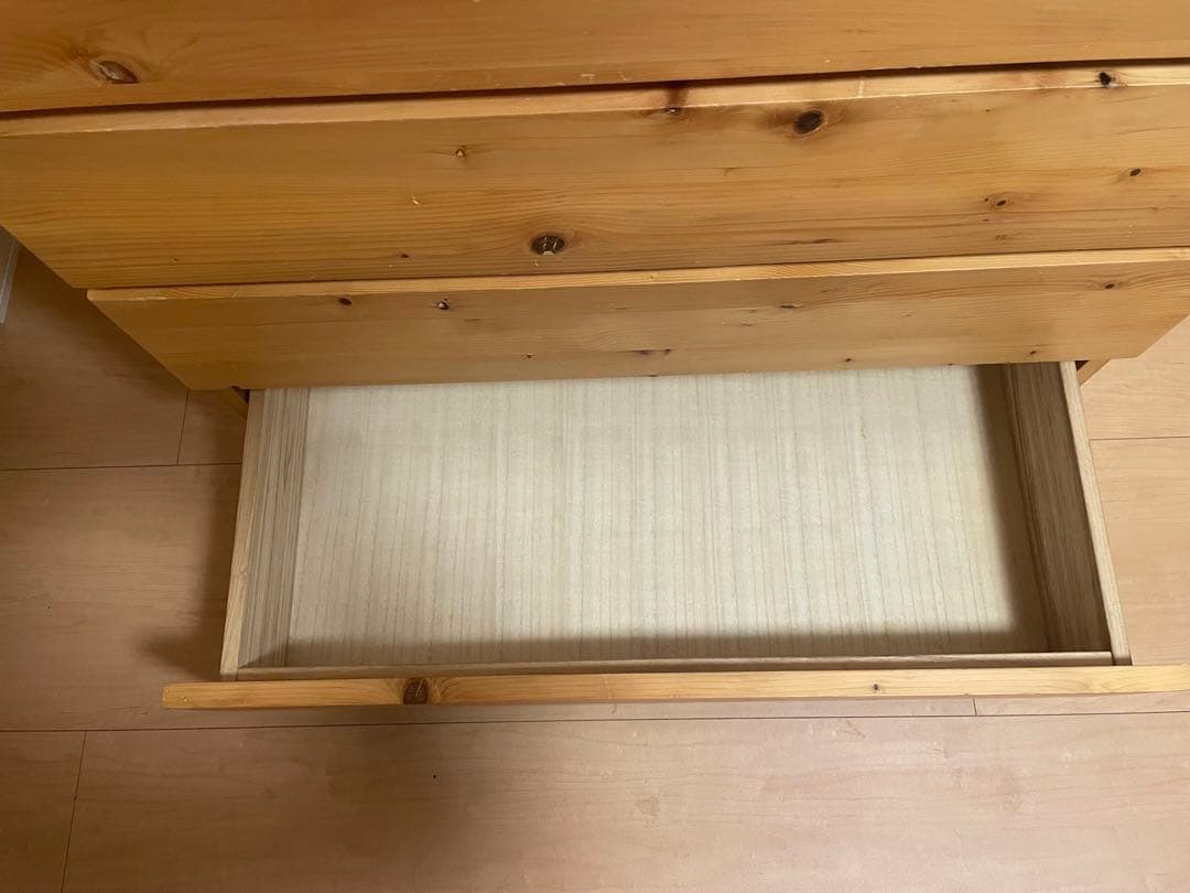 【送料込み】無印良品　パイン材　4段タンス