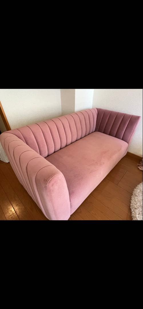 Francfrancシュエット ソファ 2S ピンク