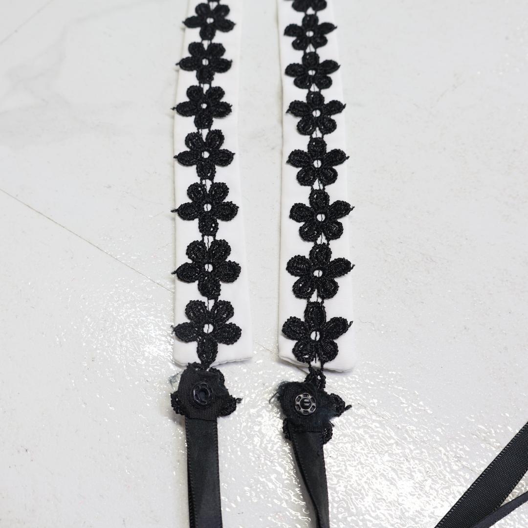 【社交ダンス衣装】ホワイト YILINFEIER ワンピースドレス チョーカー付