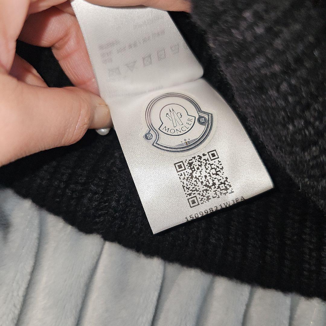 【美品】MONCLER ブラック ニット帽