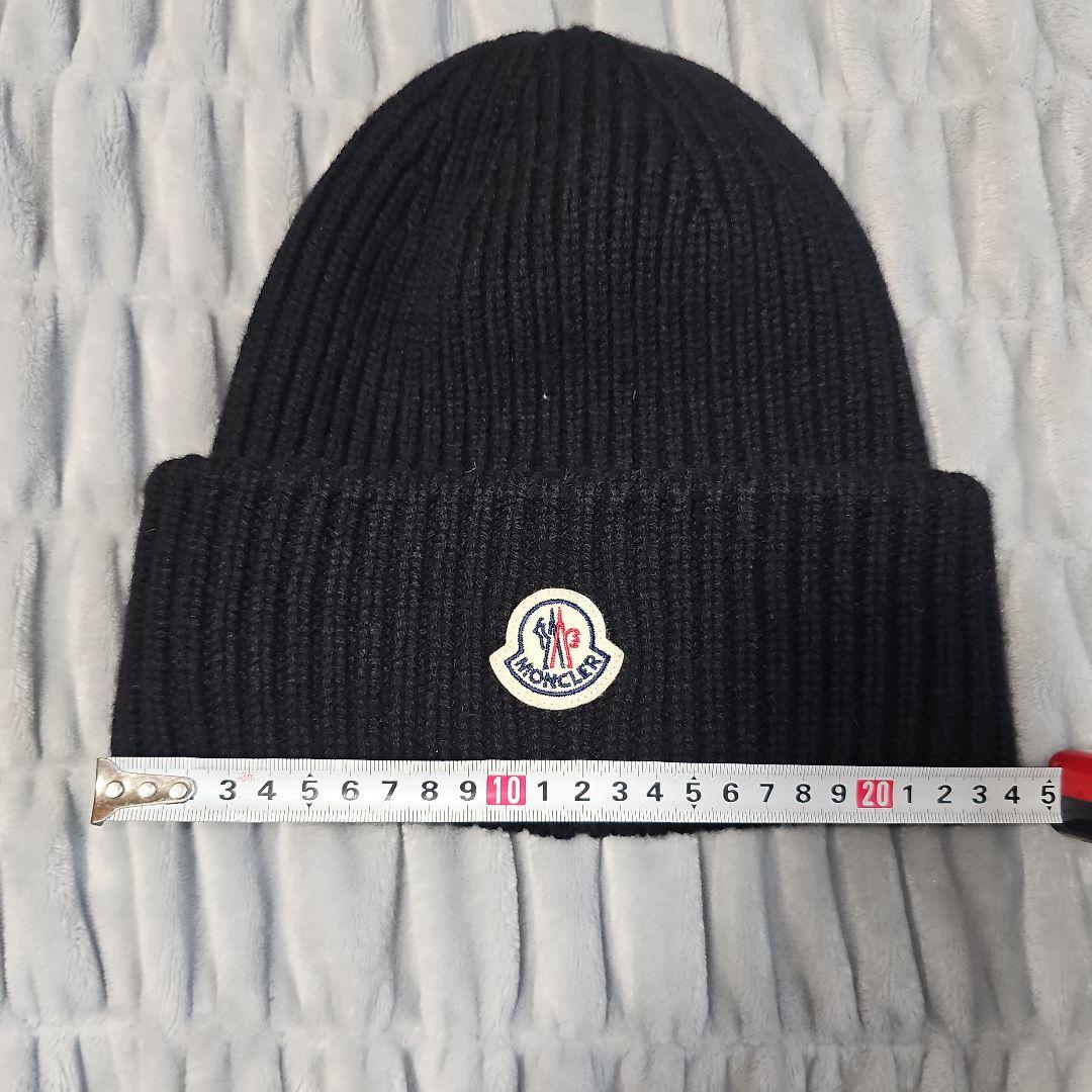 【美品】MONCLER ブラック ニット帽