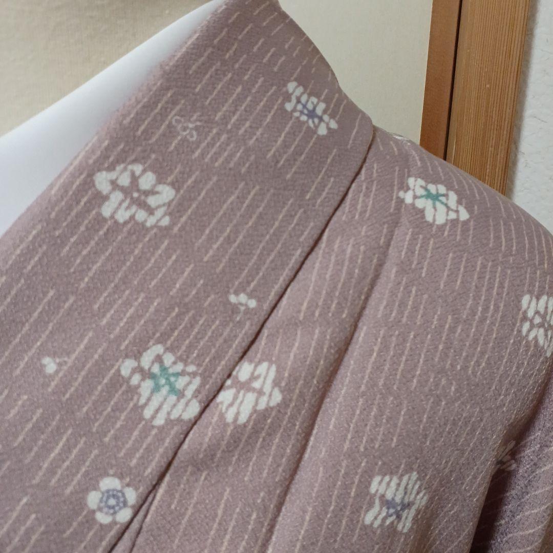 おにぎり21　洗える着物+名古屋帯　裄66　肩身丈164　+帯揚げ、帯締め