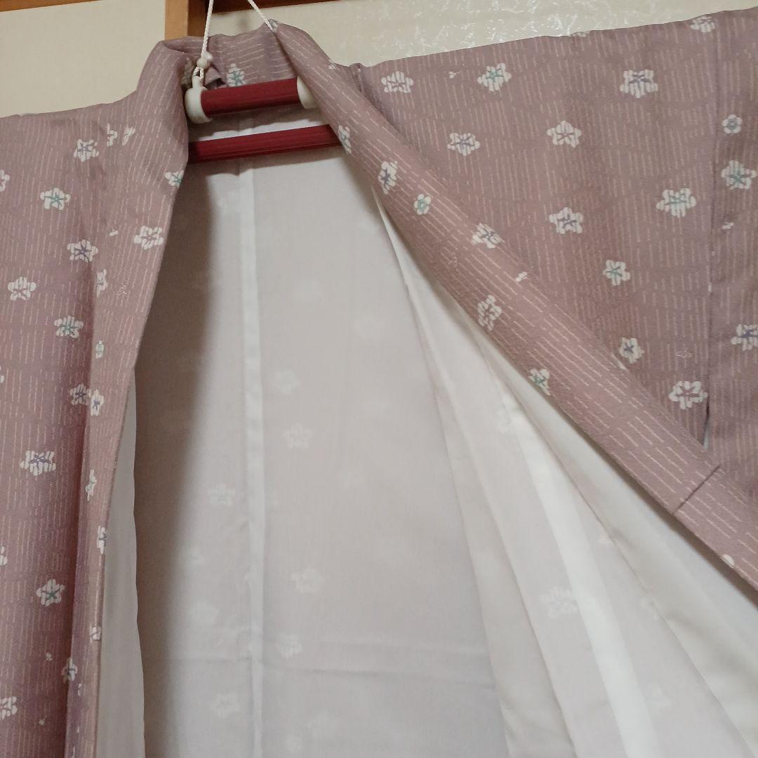 おにぎり21　洗える着物+名古屋帯　裄66　肩身丈164　+帯揚げ、帯締め