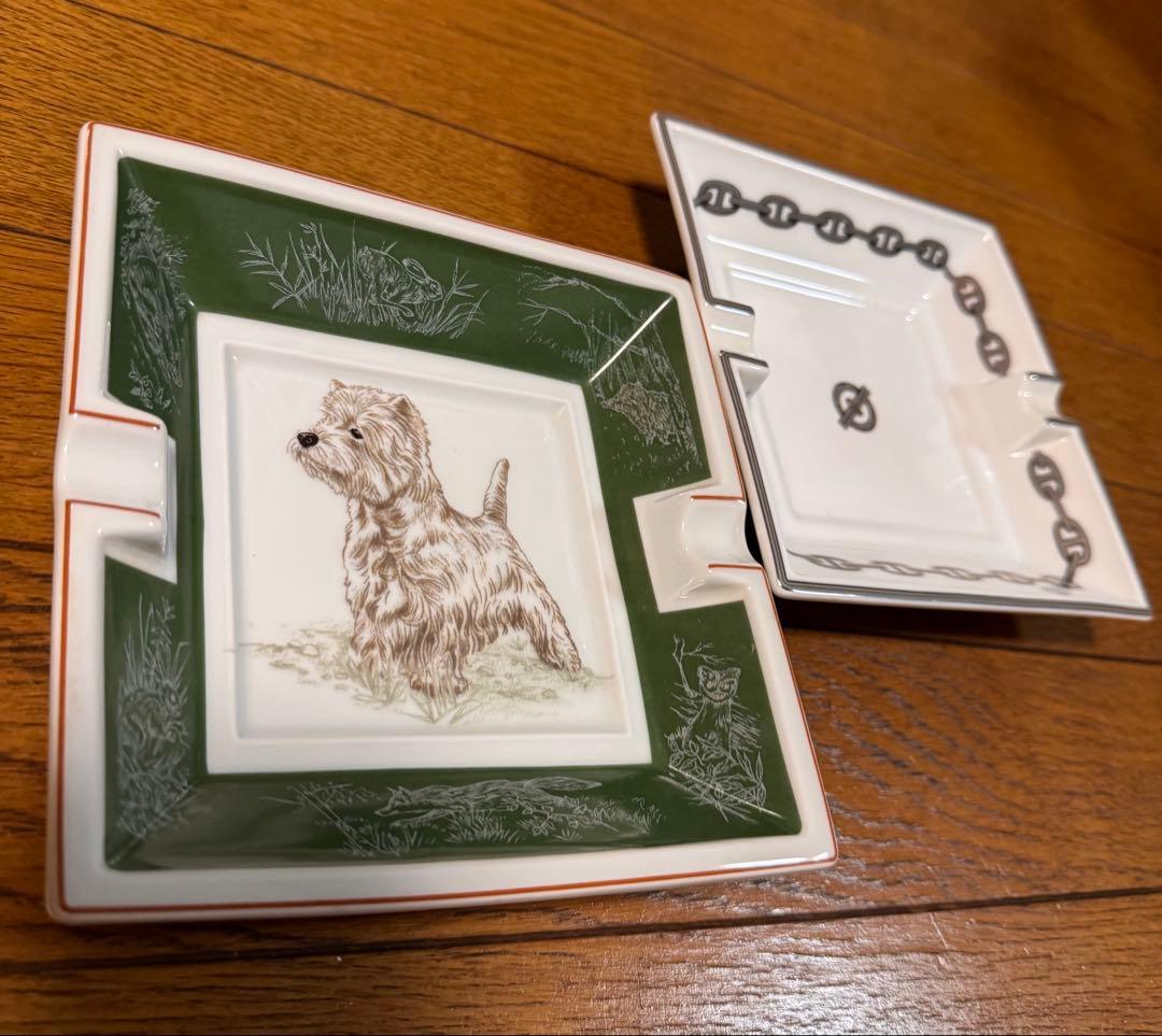 HERMES　シェーヌダンクル　灰皿セット