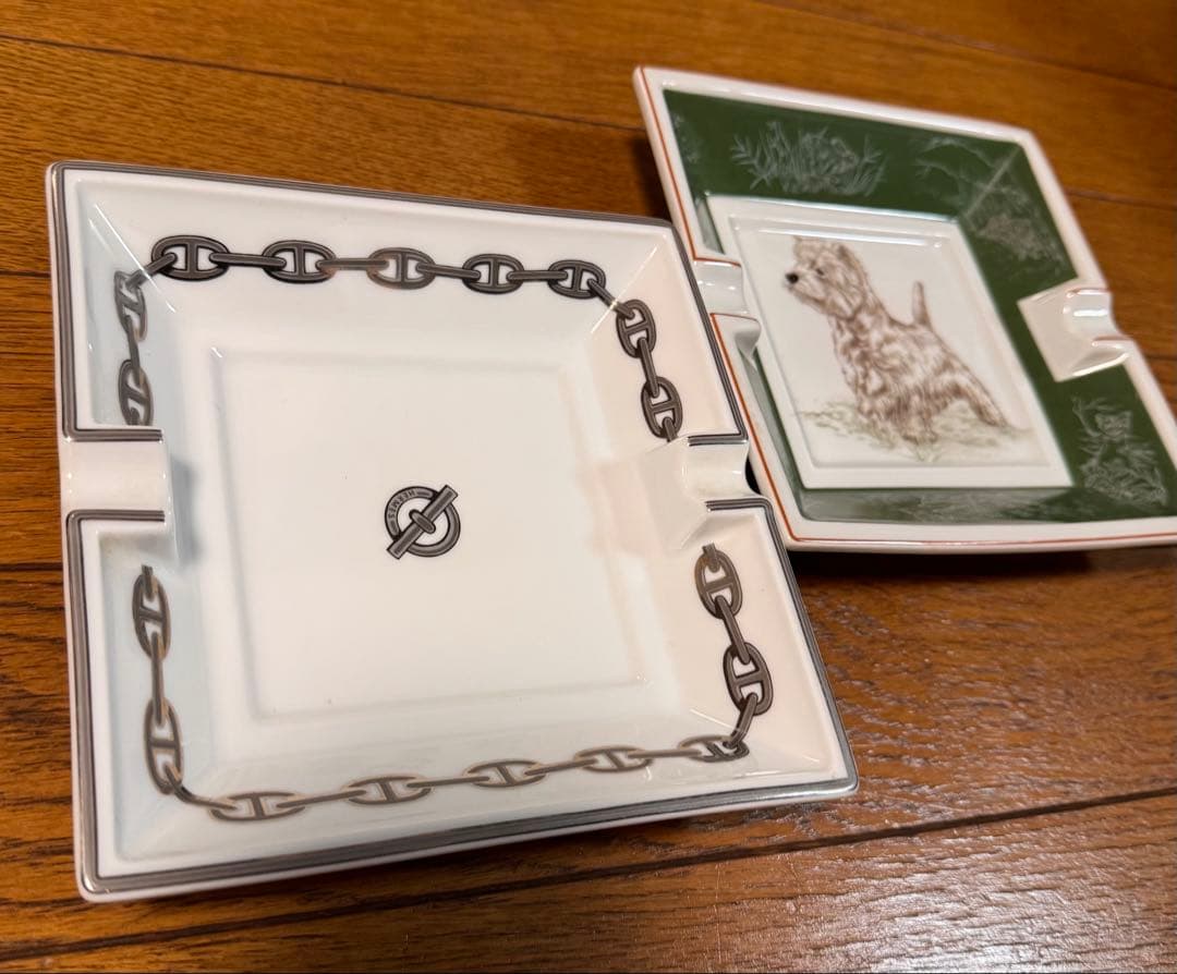 HERMES　シェーヌダンクル　灰皿セット