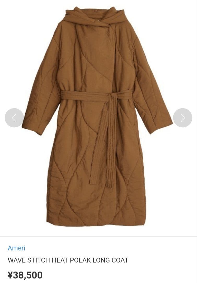 Ameri　WAVE STITCH HEAT POLAK LONG COAT