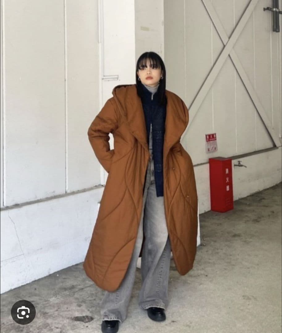 Ameri　WAVE STITCH HEAT POLAK LONG COAT