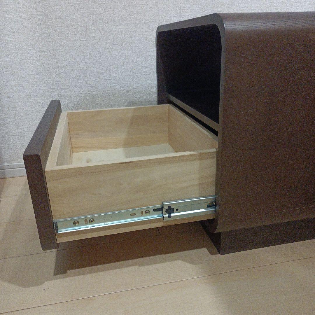 IDC大塚家具　ナイトサイドテーブル「インセンス2」ブラウン