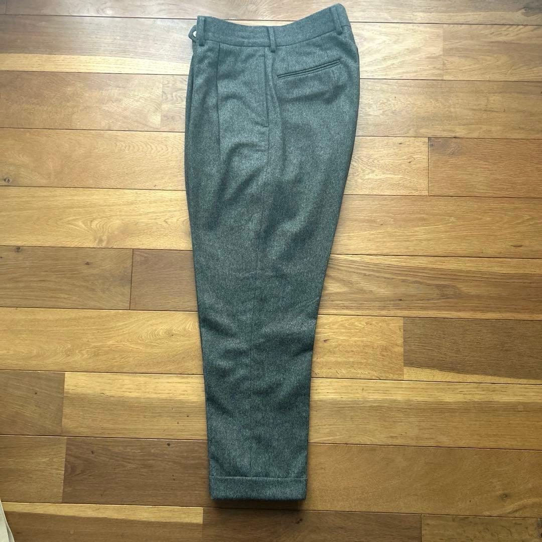 ち*た様 NEAT ニート ウールフランネルトラウザーズ スラックス グレー 4