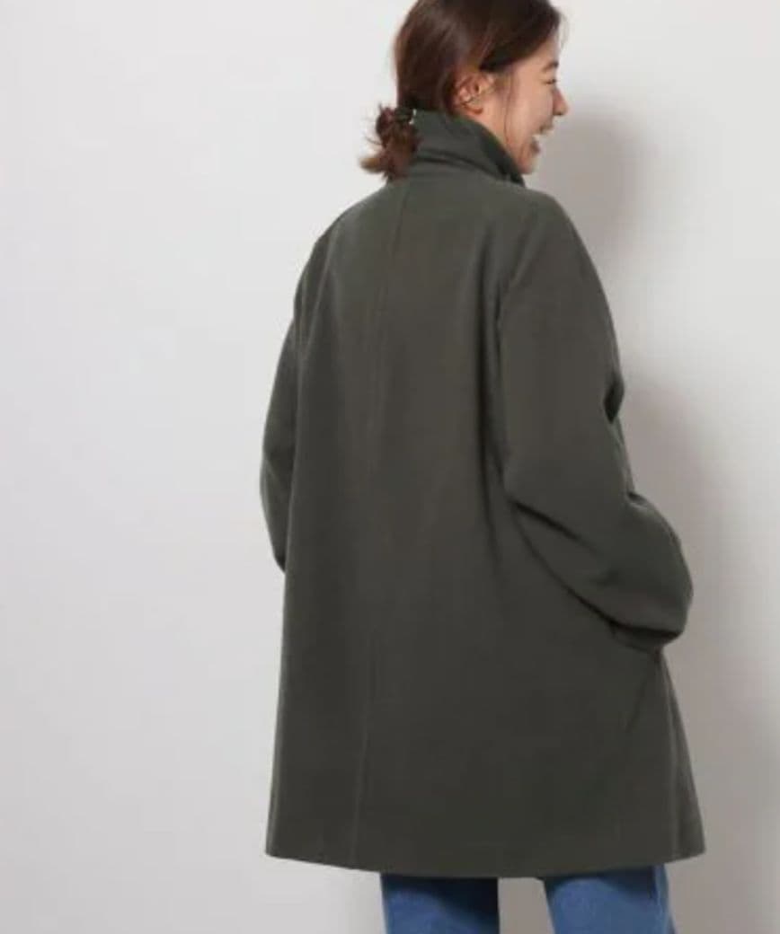 新品 尾州ウールモッサWブレストハーフコート