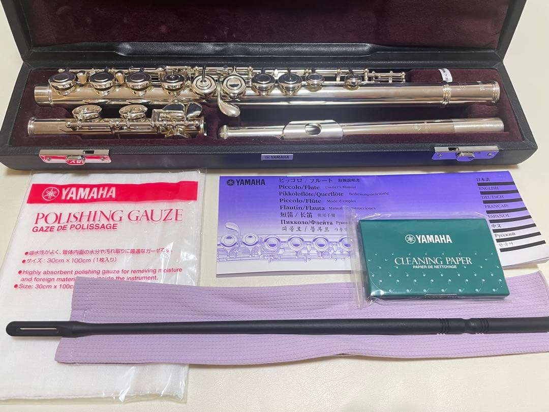 ★ほぼ未使用品★ フルート ヤマハ YFL312 頭部管銀製 ケース付き