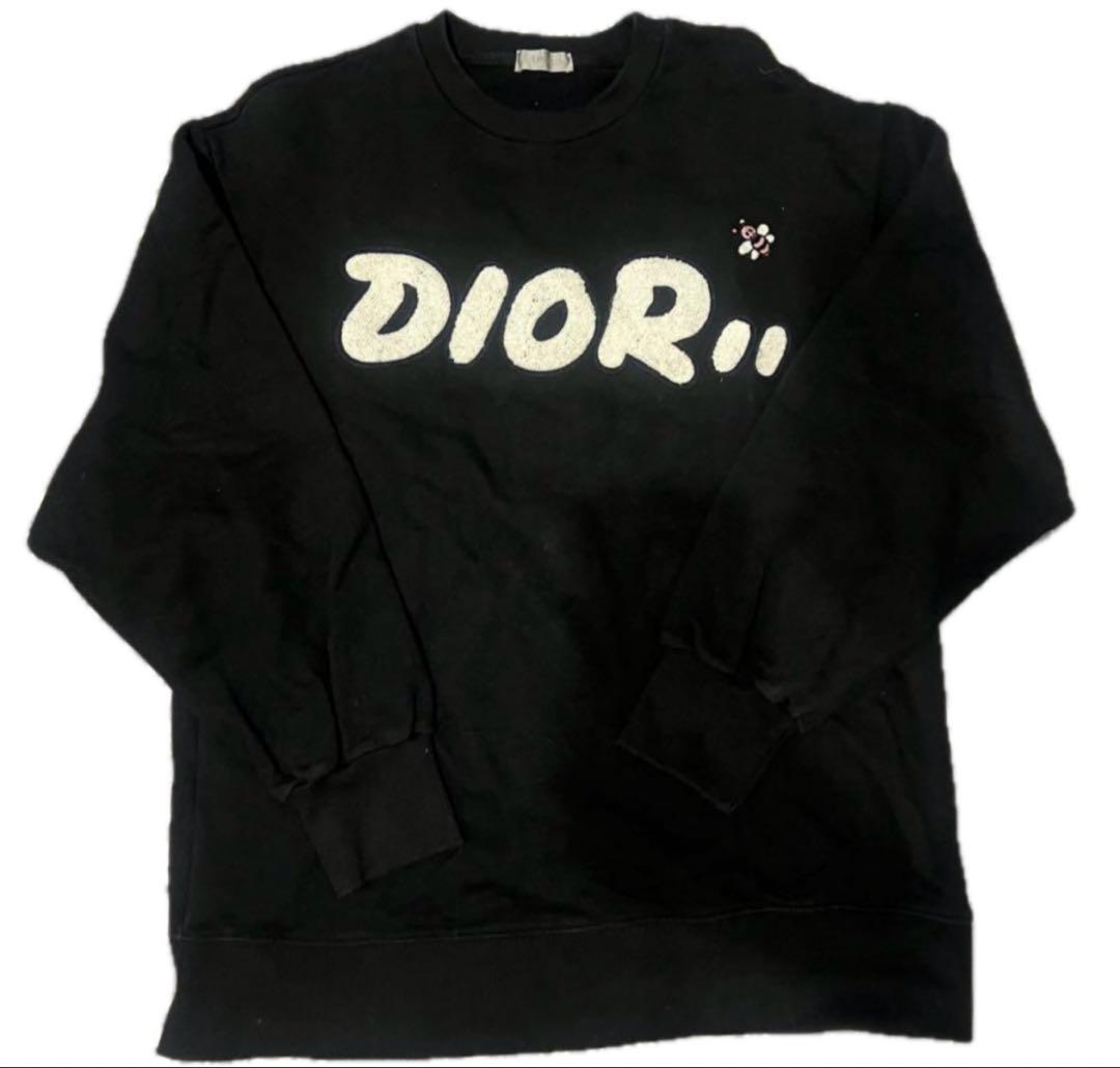 限定価格 美品 DIOR KAWS 黒 スウェット トレーナー