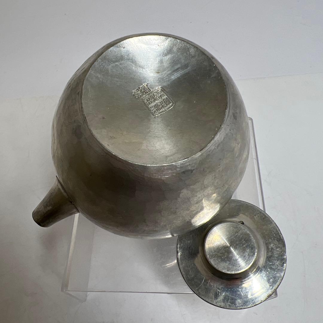 錫製　煎茶急須　199g 幅約10.5 ㎝　東さ8-0124①