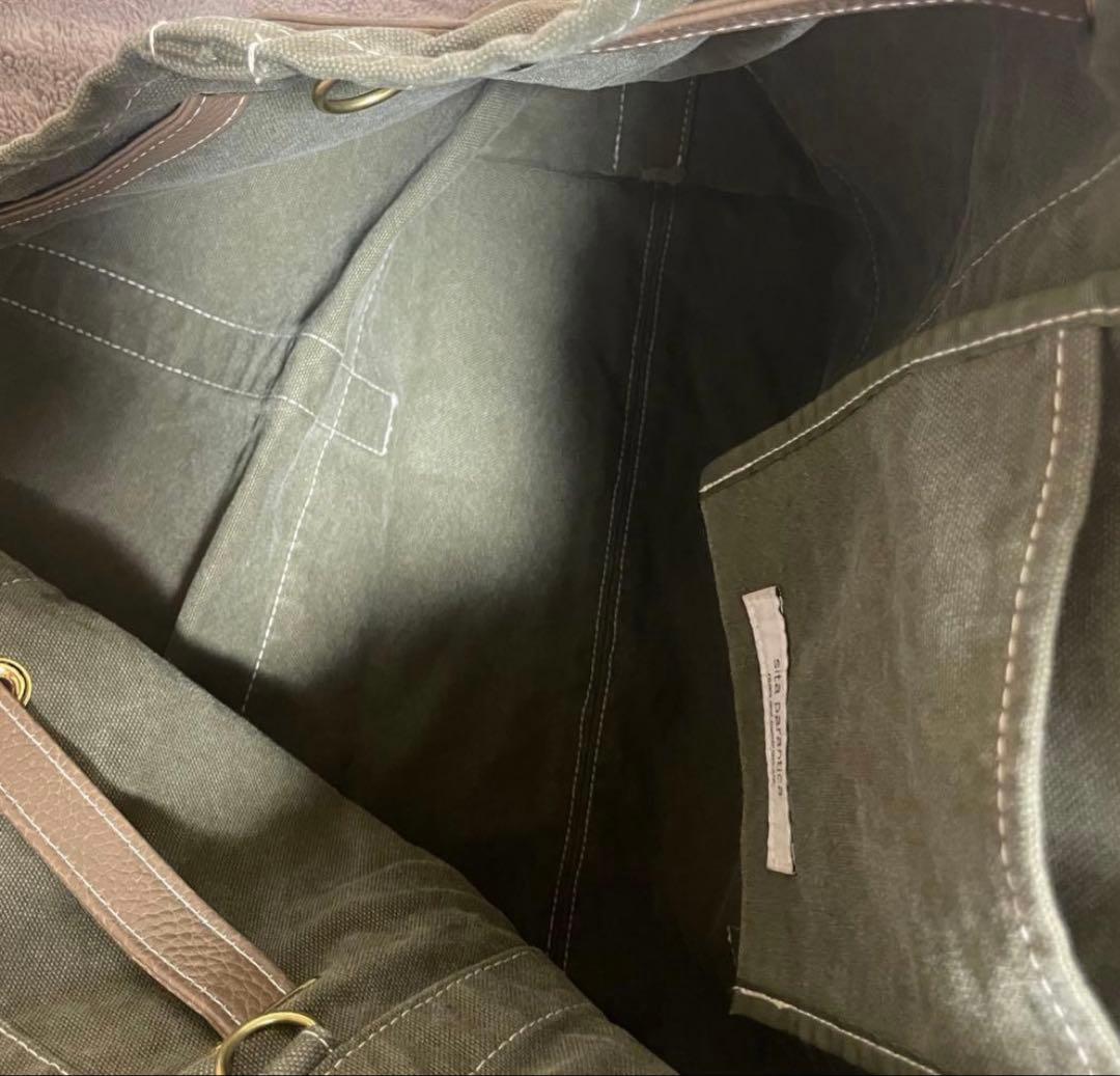 新品 sita parantica キャンバス Tote Bag L カーキ