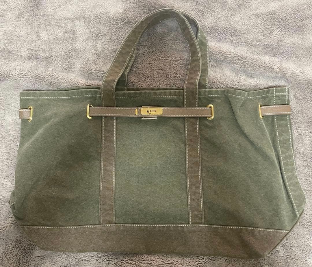 新品 sita parantica キャンバス Tote Bag L カーキ