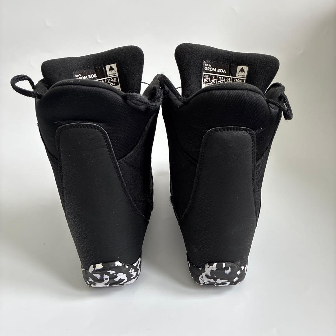 BURTON GROM BOAキッズスノーボードブーツ 子ども用ブラック21cm